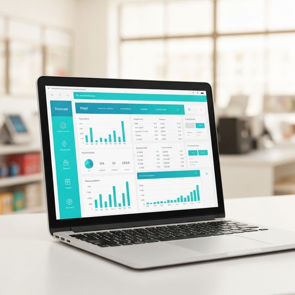 Dashboard del sistema POS Softkad mostrando gráficas de ventas e inventario